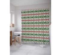 Штора (занавеска) для ванной JoyArty из сатена, 180х200 см с крючками sc_37112