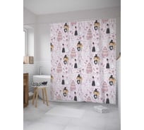 Штора (занавеска) для ванной JoyArty из сатена, 180х200 см с крючками sc_35162