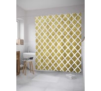 Штора (занавеска) для ванной JoyArty "Камуфляжные ромбы" из сатена, 180х200 см с крючками, sc_33807