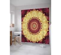 Штора (занавеска) для ванной JoyArty из сатена, 180х200 см с крючками sc_36893