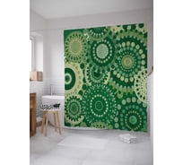 Штора (занавеска) для ванной JoyArty из сатена, 180х200 см с крючками sc_36523