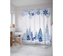 Штора (занавеска) для ванной JoyArty из сатена, 180х200 см с крючками sc_37029