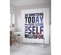 Штора (занавеска) для ванной JoyArty из сатена, 180х200 см с крючками sc_36614