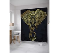 Штора (занавеска) для ванной JoyArty из сатена, 180х200 см с крючками sc_35392