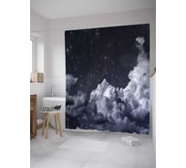 Штора (занавеска) для ванной JoyArty из сатена, 180х200 см с крючками sc_35653