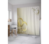 Штора (занавеска) для ванной JoyArty из сатена, 180х200 см с крючками sc_35136