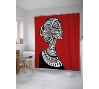 Штора (занавеска) для ванной JoyArty из сатена, 180х200 см с крючками sc_36761