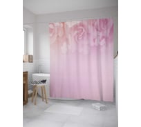 Штора (занавеска) для ванной JoyArty из сатена, 180х200 см с крючками sc_35527