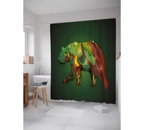 Штора (занавеска) для ванной JoyArty из сатена, 180х200 см с крючками sc_35720