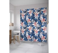 Штора (занавеска) для ванной JoyArty из сатена, 180х200 см с крючками sc_36031