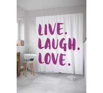 Штора (занавеска) для ванной JoyArty из сатена, 180х200 см с крючками sc_35837