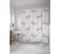 Штора (занавеска) для ванной JoyArty из сатена, 180х200 см с крючками sc_35204