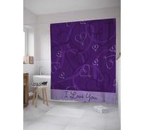 Штора (занавеска) для ванной JoyArty из сатена, 180х200 см с крючками sc_35075