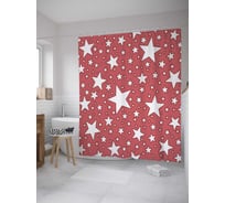 Штора (занавеска) для ванной JoyArty из сатена, 180х200 см с крючками sc_35298