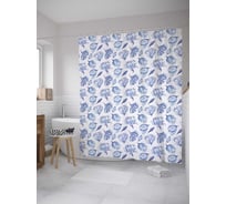 Штора (занавеска) для ванной JoyArty из сатена, 180х200 см с крючками sc_35059