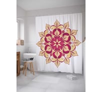 Штора (занавеска) для ванной JoyArty из сатена, 180х200 см с крючками sc_35470