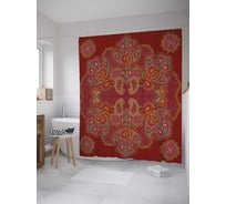 Штора (занавеска) для ванной JoyArty из сатена, 180х200 см с крючками sc_36098