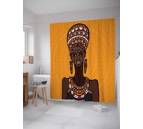 Штора (занавеска) для ванной JoyArty из сатена, 180х200 см с крючками sc_36757