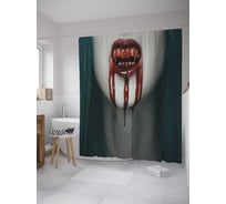 Штора (занавеска) для ванной JoyArty из сатена, 180х200 см с крючками sc_35711