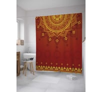 Штора (занавеска) для ванной JoyArty из сатена, 180х200 см с крючками sc_35452