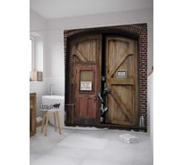 Штора (занавеска) для ванной JoyArty из сатена, 180х200 см с крючками sc_36398