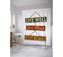 Штора (занавеска) для ванной JoyArty из сатена, 180х200 см с крючками sc_35831