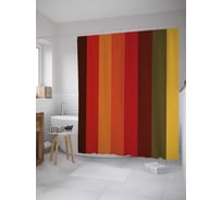 Штора (занавеска) для ванной JoyArty из сатена, 180х200 см с крючками sc_35966