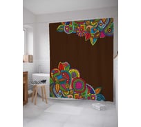 Штора (занавеска) для ванной JoyArty из сатена, 180х200 см с крючками sc_33037