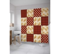 Штора (занавеска) для ванной JoyArty из сатена, 180х200 см с крючками sc_35736