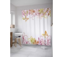 Штора (занавеска) для ванной JoyArty из сатена, 180х200 см с крючками sc_35996