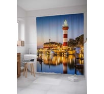 Штора (занавеска) для ванной JoyArty из сатена, 180х200 см с крючками sc_36813