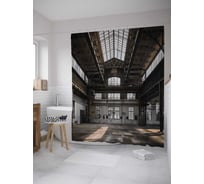 Штора (занавеска) для ванной JoyArty из сатена, 180х200 см с крючками sc_36290