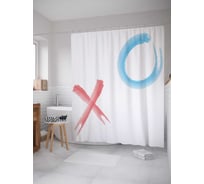 Штора (занавеска) для ванной JoyArty из сатена, 180х200 см с крючками sc_36446