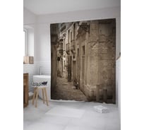 Штора (занавеска) для ванной JoyArty из сатена, 180х200 см с крючками sc_36594