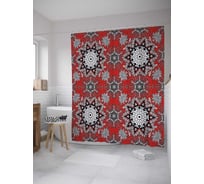 Штора (занавеска) для ванной JoyArty из сатена, 180х200 см с крючками sc_36095