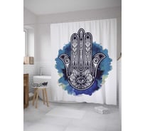 Штора (занавеска) для ванной JoyArty из сатена, 180х200 см с крючками sc_35423