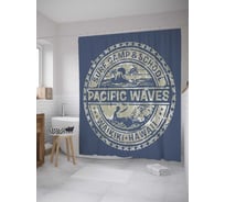 Штора (занавеска) для ванной JoyArty "Ландшафтный парк Чинкве-Терре" из сатена, 180х200 см с крючками, sc_32927