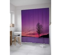 Штора (занавеска) для ванной JoyArty из сатена, 180х200 см с крючками sc_35609