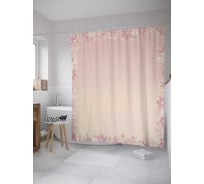 Штора (занавеска) для ванной JoyArty из сатена, 180х200 см с крючками sc_35525