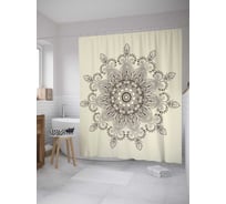 Штора (занавеска) для ванной JoyArty из сатена, 180х200 см с крючками sc_35473