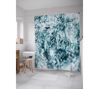 Штора (занавеска) для ванной JoyArty "Мраморная текстура" из сатена, 180х200 см с крючками, sc_37007