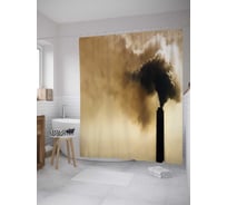 Штора (занавеска) для ванной JoyArty из сатена, 180х200 см с крючками sc_36283