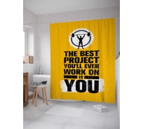 Штора (занавеска) для ванной JoyArty из сатена, 180х200 см с крючками sc_36977