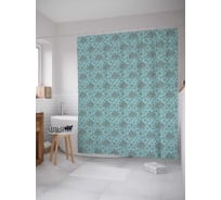 Штора (занавеска) для ванной JoyArty "Простые цветы" из сатена, 180х200 см с крючками, sc_31898