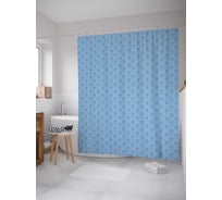 Штора (занавеска) для ванной JoyArty "Многослойность" из сатена, 180х200 см с крючками, sc_31887