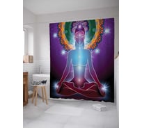 Штора (занавеска) для ванной JoyArty "Полная гармония" из сатена, 180х200 см с крючками, sc_37543