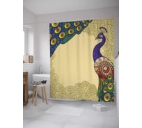 Штора (занавеска) для ванной JoyArty из сатена, 180х200 см с крючками sc_32457