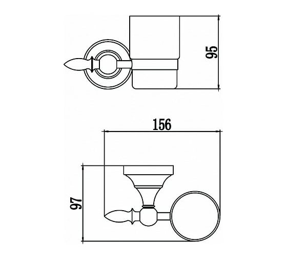 Керамический стакан с настенным держателем Savol S-06858A 23549