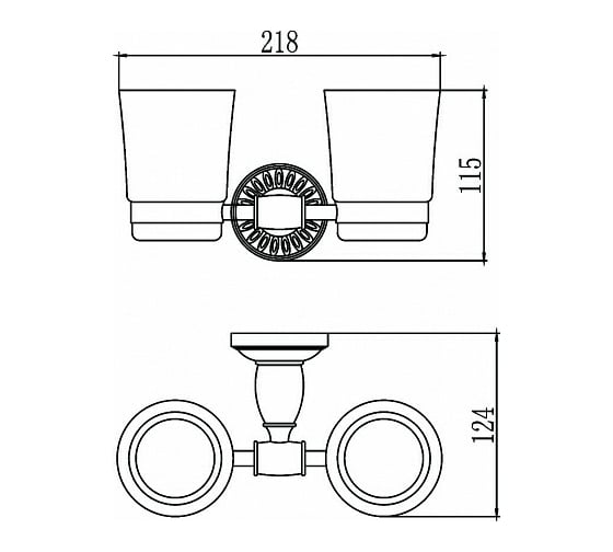 Держатель для двух стаканов Savol S-006668C 23502