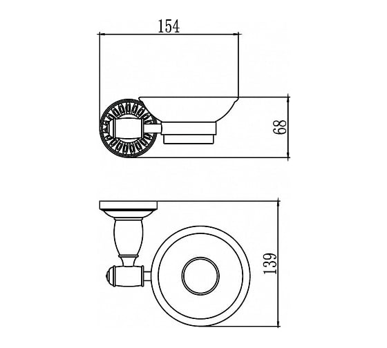 Керамическая мыльница с настенным держателем Savol S-006659H 23512